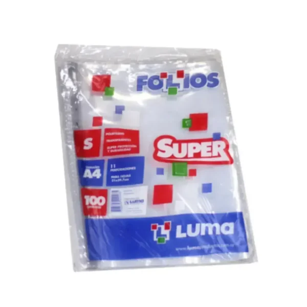FOLIOS LUMA SUPER A4 X 100