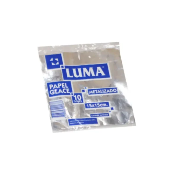 PAPEL GLACE LUMA X 10 METALIZADO