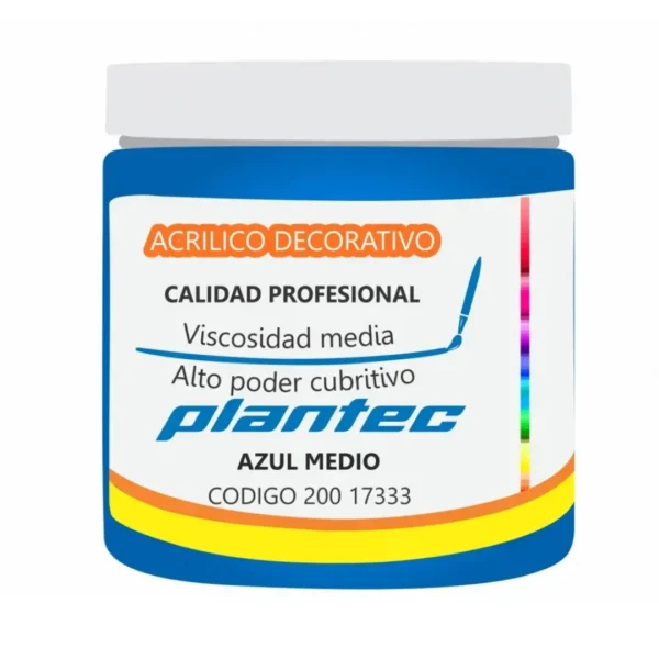 ACRILICO PLANTEC DEC.200ML AZUL MED.