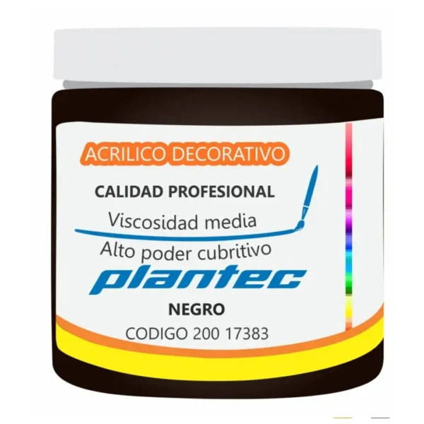 ACRILICO PLANTEC DEC.200ML NEGRO