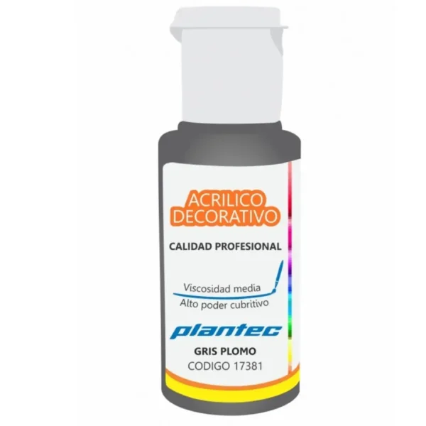 ACRILICO PLANTEC 50ML GRIS PLOMO
