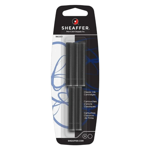 CARTUCHOS SHEAFFER NEGRO X 5