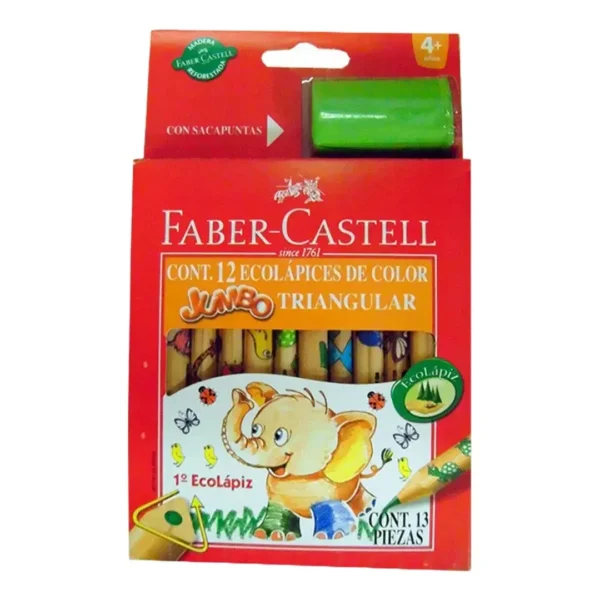 LAPICES F.CASTELL ECO JUMBO TRIANG. X 12(123012)