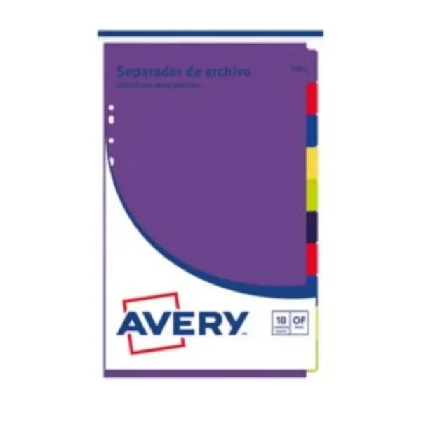 JUEGO SEP.AVERY 11825 CART.OF. 1-10