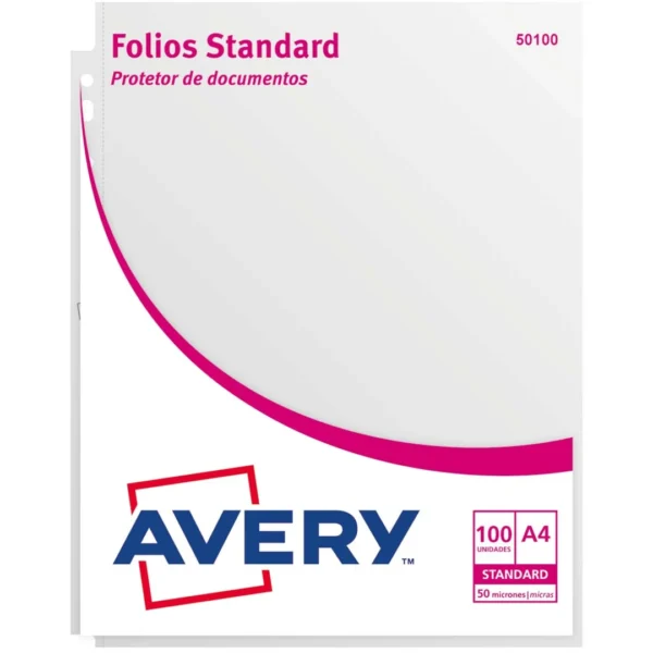 FOLIOS AVERY 50100 STANDARD A4 X 100