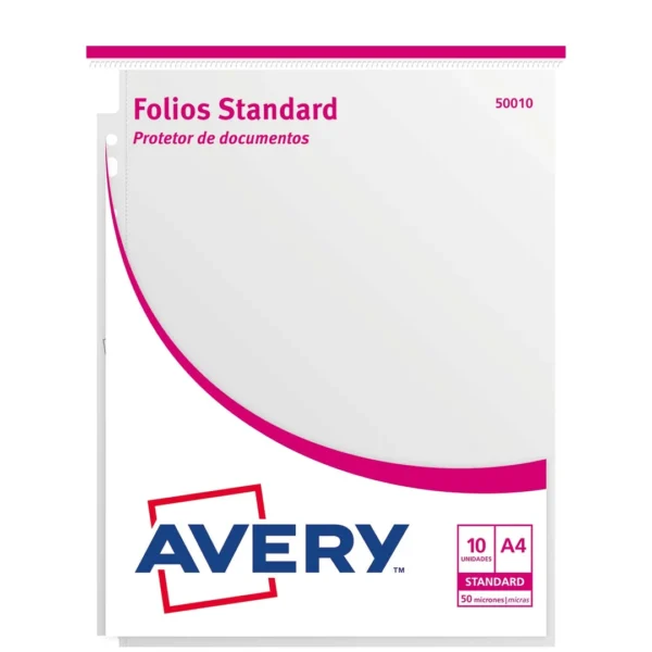 FOLIOS AVERY 50010 STANDARD A4 X 10