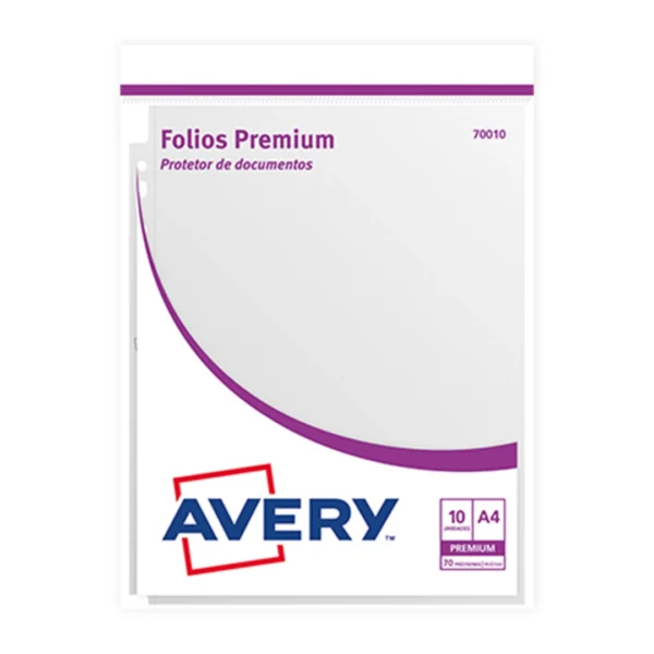 FOLIOS AVERY 70010 PREMIUN A4 X 10