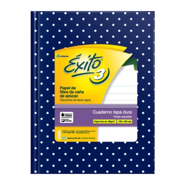 EXITO CUADERNO EXITO E3 X48HJS LUNARES AZUL = U