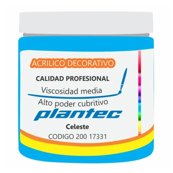 ACRILICO PLANTEC DEC.200ML CELESTE