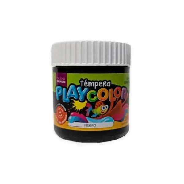 TEMPERA PLAYCOLOR POTE 250GR NEGRO