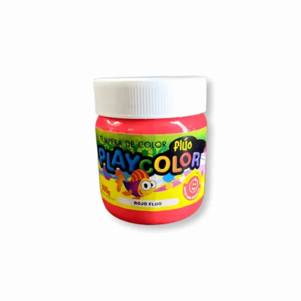 TEMPERA PLAYCOLOR POTE 250GR RJO.FLUO