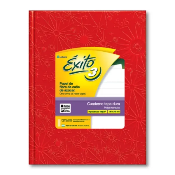 CUADERNO EXITO N*3 UNIV.100H ROJO =