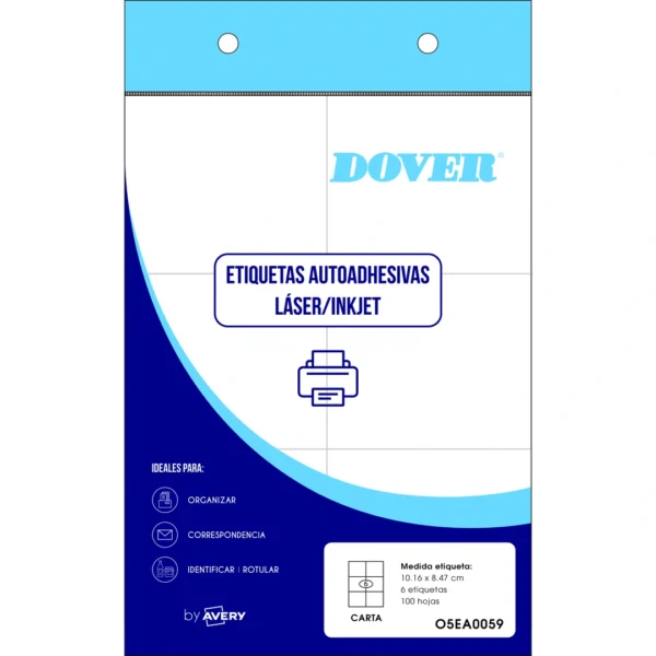 ETIQUETAS DOVER 05EA0059 CTA. 85X102 100H
