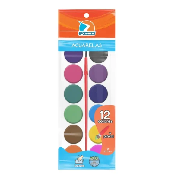 ACUARELAS EZCO X 12 COL.