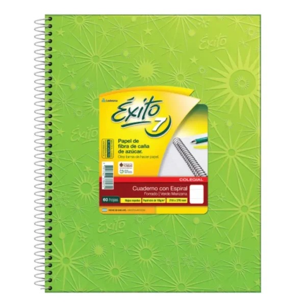 CUADERNO EXITO E7 T/D ESP.FORR 60H VDE.MZA. =