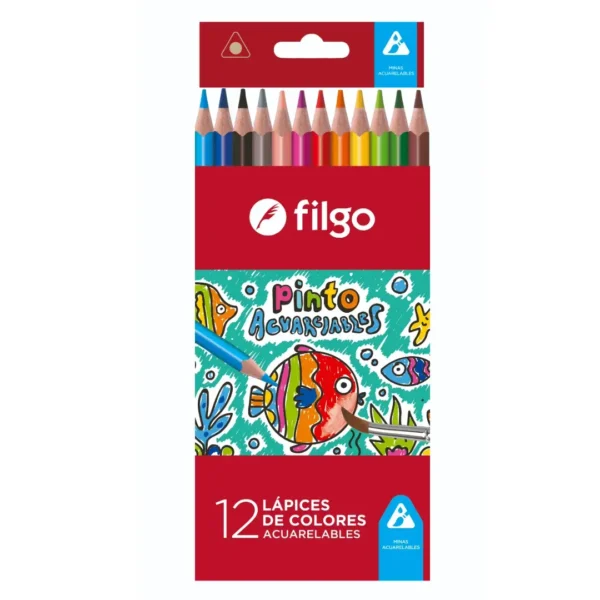 LAPICES FILGO PINTO ACUAR. X 12 COL.SURT.