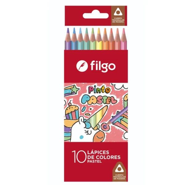 LAPICES FILGO PINTO X 10 COL.PASTEL