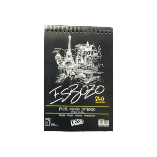 BLOCK ESBOZO BLACK A4 240GR C/ESP.25HJS(2166)