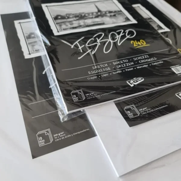PAPEL ESBOZO P/DIBUJO 50X70 240GR LISO X10(2093/7)