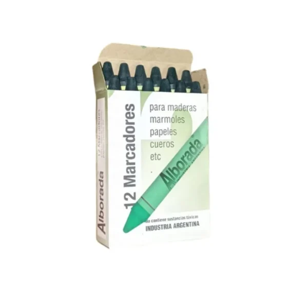 LAPICES DE CERA ALBORADA VERDE X12