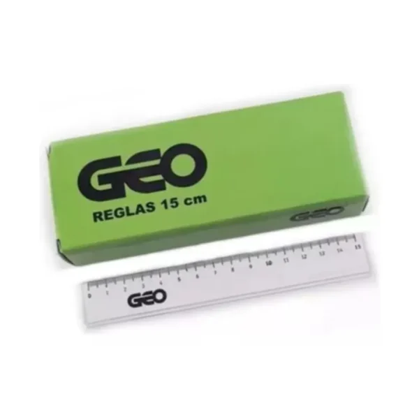 REGLA GEO CRISTAL 15CM