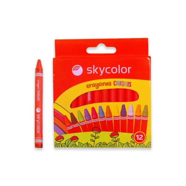 CRAYONES SKYCOLOR X 12 COL.SURT.