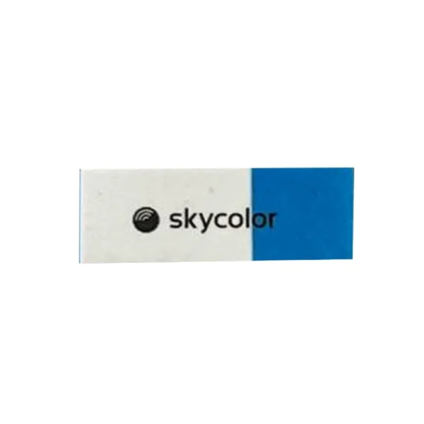 GOMA SKYCOLOR PLASTICA L/T AZUL/BCA.