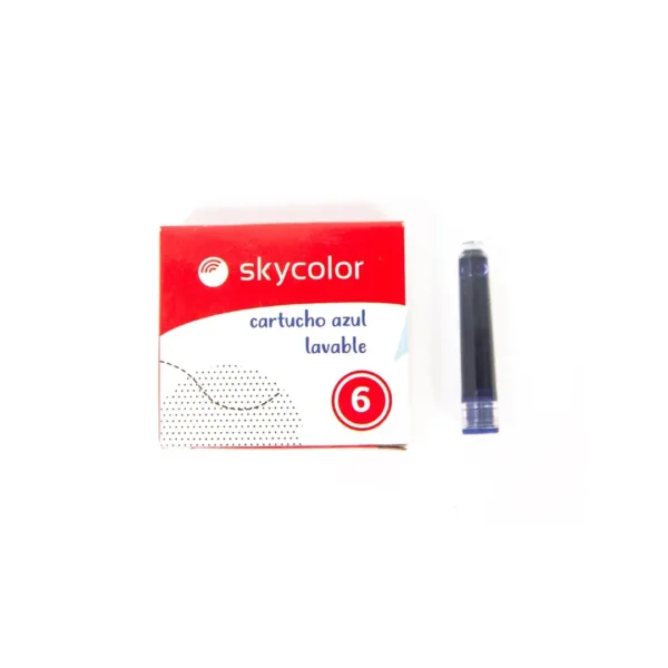 CARTUCHOS SKYCOLOR LAV. X 6 AZUL
