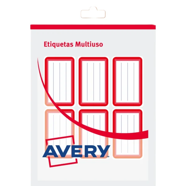 ETIQUETAS AVERY 13245N ESC. X 3HJS ROJO