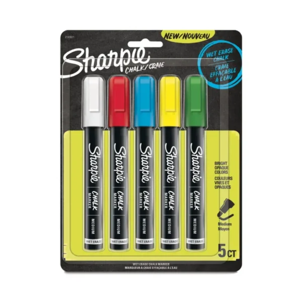 MARCADORES SHARPIE CHALK X 5COL.(2175541)