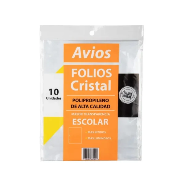 FOLIOS AVIOS 40MIC. ESCOLAR X 10