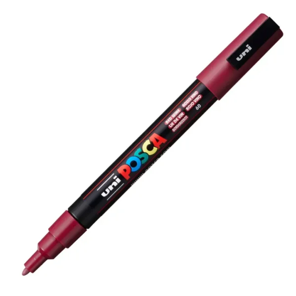 MARCADOR POSCA 3M P/MEDIA ROJO VINO