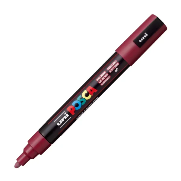 MARCADOR POSCA 5M P/GRUESA ROJO VINO