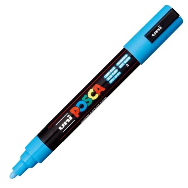 MARCADOR POSCA 5M P/GRUESA AZUL CL.