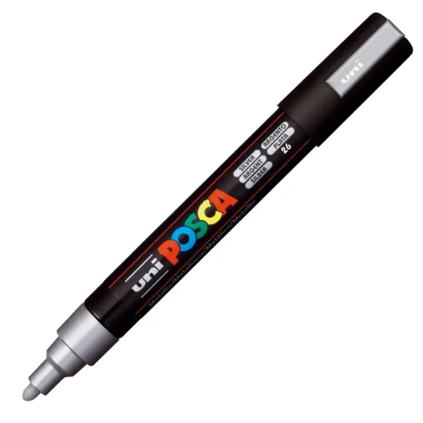 MARCADOR POSCA 5M P/GRUESA PLATA