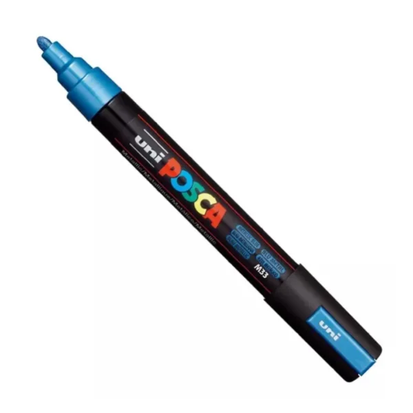 MARCADOR POSCA 5M P/GRUESA AZUL MET.