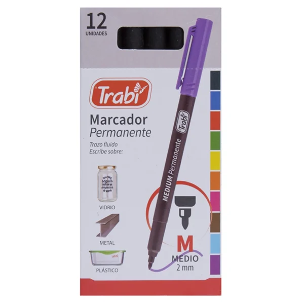 MARCADOR TRABI P/MEDIA 2.5MM AZUL