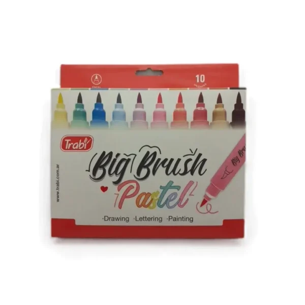 MARCADORES TRABI BRUSH PINC.PASTEL X 10COL(15964)