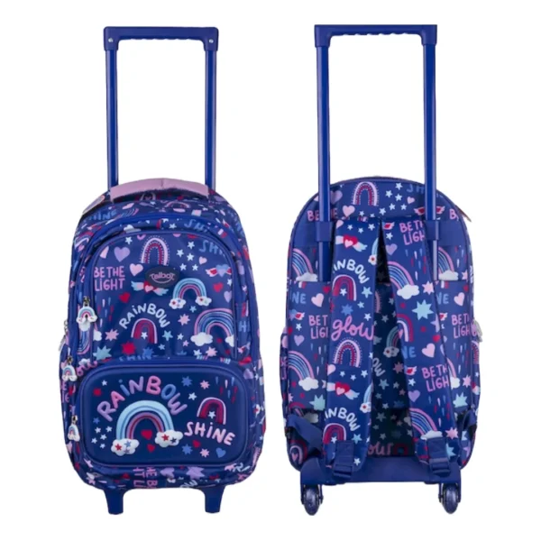 MOCHILA TALBOT C/CARRO ARCOIRIS 45CM (6788)