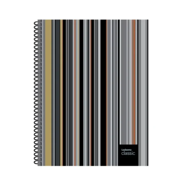 CUADERNO LEDESMA 16X21 CLASS.METAL.120H RAY.