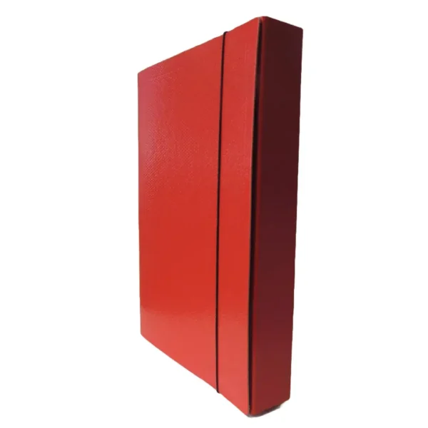 CAJA FIBRA C/ELAST.LOMO 5 ROJO