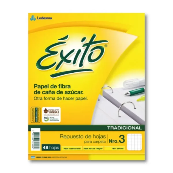 REPUESTO EXITO 48H S/BANDA CUADRICULADO