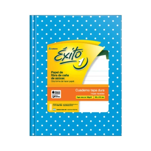 CUADERNO EXITO E1 LUNARES 48H CELESTE =