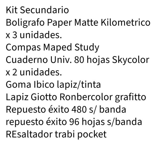 KIT ESCOLAR OMINT SECUNDARIO - Imagen 2